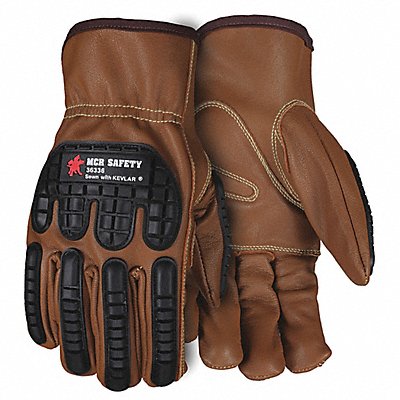 Leather Gloves Brown XL PK12