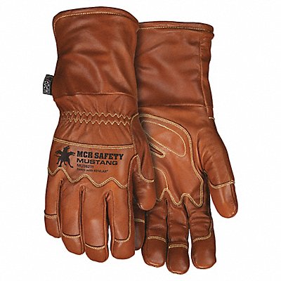 Leather Gloves Brown M PR