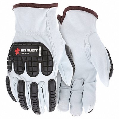 Leather Gloves White M PK12