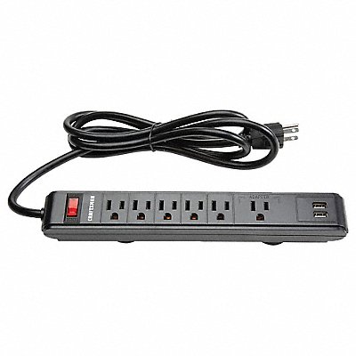 Black Magnetic Power Strip Steel