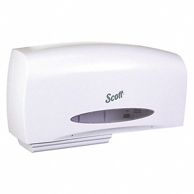 Toilet Paper Dispenser (2) Rolls White