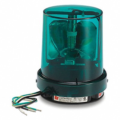 Warning Light Green LED 5-1/8 D