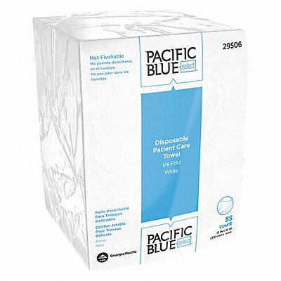 Dry Wipe 1/4 Fold White 29506 PK24