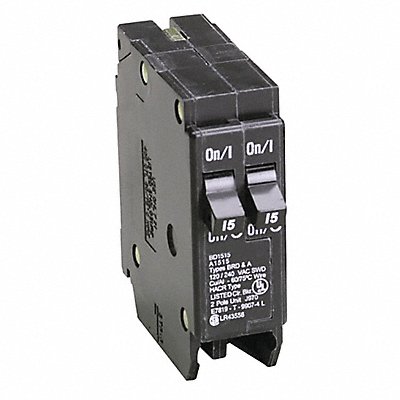 Type Bd Duplex Breaker 2-15a/1 Pole 120/