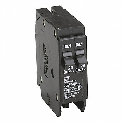 Br Duplex Breaker 2-20a/1 Pole 120/240v