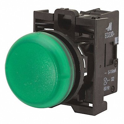 Ind Lght Green 12-30vac/dc