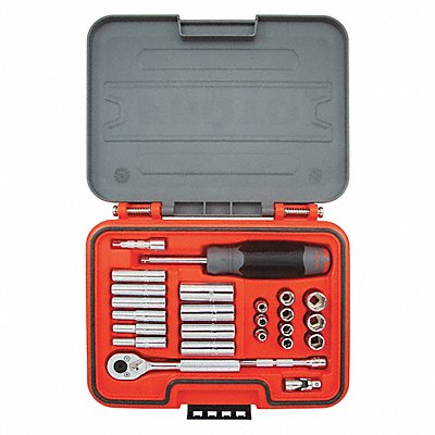 Socket Set 1/4 Drive 25 pcs. 6 Point