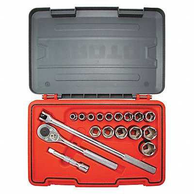 Socket Set 1/2 Drive 18 pcs. 6 Point