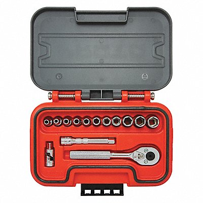 Socket Set 1/4 Drive 14 pcs. Metric