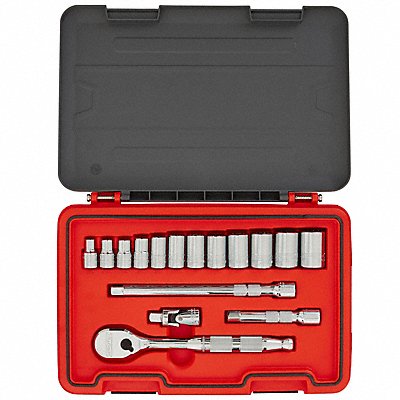 Socket Set 1/2 Drive 16pcs. SAE 12 pt.