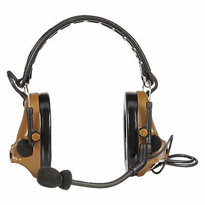 Tactical Headset Two Way Foldable Brown