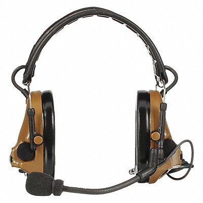 Tactical Headset Foldable Dual Lead Brn