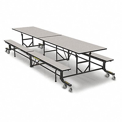 Folding Bench Table Rectangle Gray Glace