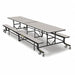 Folding Bench Table Rectangle Gray Glace