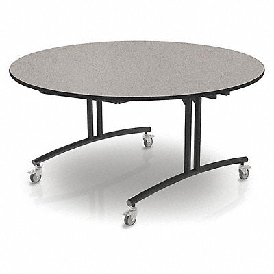 Flip Top Table Round Gray Glace