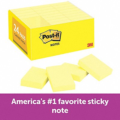 Sticky Notes 1 3/8 in x 1 7/8 in Sz PK24