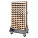 Mobile Louvered Floor Rack Steel 240Bins