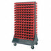 Mobile Louvered Floor Rack Steel 240Bins