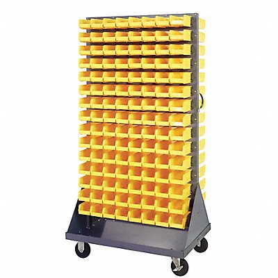 Mobile Louvered Floor Rack Steel 240Bins