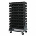 Mobile Louvered Floor Rack Steel 120Bins