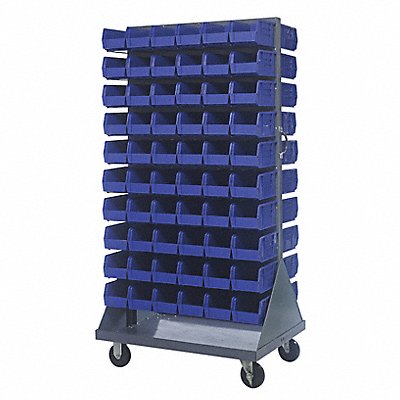 Mobile Louvered Floor Rack Steel 120Bins