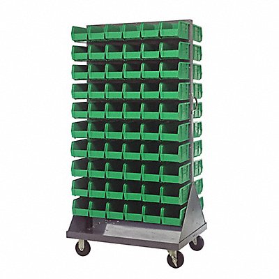 Mobile Louvered Floor Rack Steel 120Bins