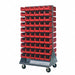 Mobile Louvered Floor Rack Steel 120Bins