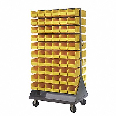 Mobile Louvered Floor Rack Steel 120Bins