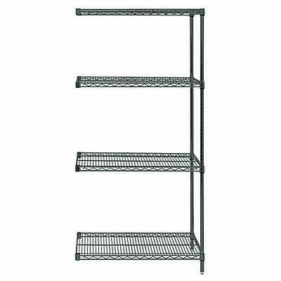 Wire Shelving Add-On Kit Green