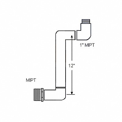 Swing Joint 1 in Schedule 40 White