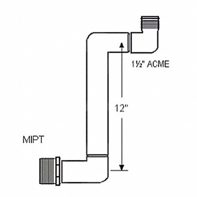 Swing Joint 1 1/2 in Schedule 40 White