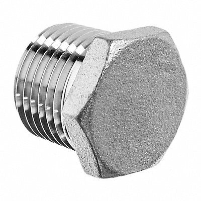 Hex Head Plug 304 SS 3/8 Male NPT