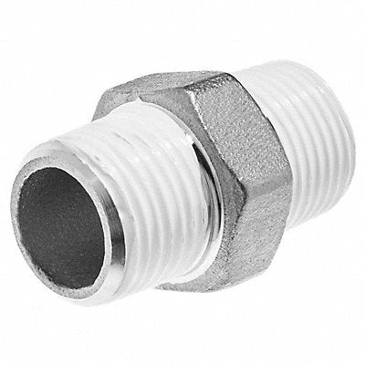 Hex Nipple 304 SS 3/8 Male BSPT