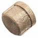 Round Cap Brass 1/2 in F BSPT Class 125