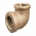 90 Elbow Reducer Brass 3/8 x 1/8 in