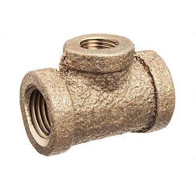 Tee Brass 1 1/4 x 1/2 x 1 1/4 in FNPT