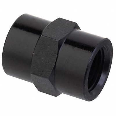 Coupling Black Zinc-Plated Brass 3/8 in