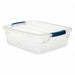 Storage Tote Clear Solid Polypropylene