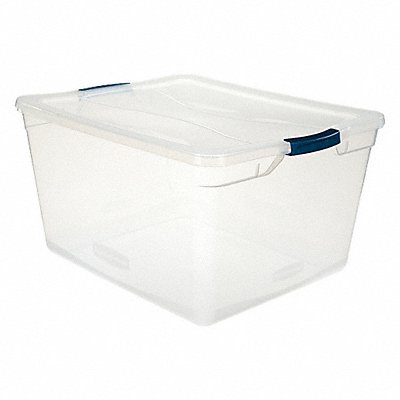 Storage Tote Clear Solid Polypropylene