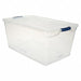 Storage Tote Clear Solid Polypropylene