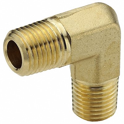 90 Elbow Brass 3/8 in Pipe Size MNPT