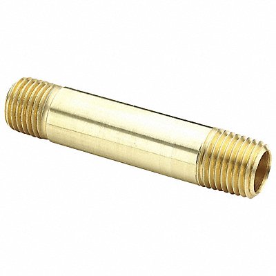 Nipple Brass 1/4 in Pipe Size MNPT