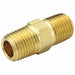 Hex Nipple Brass 3/8 in Pipe Size MNPT