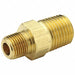 Hex Reducing Nipple Brass 3/8 x 1/8 in