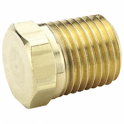 Hex Head Plug Brass 1/4 Pipe Size MNPT