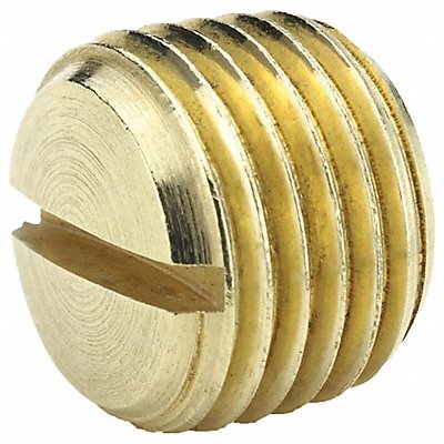 Slotted Head Plug Brass 3/8 in MNPT