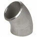 45 Long Radius Elbow 316 SS 1/2 in