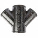 Double Wye Cast Iron 4 x 4 x 2 x 2 in