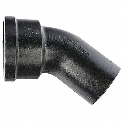 45 Bend 6 in Socket Cast Iron Black
