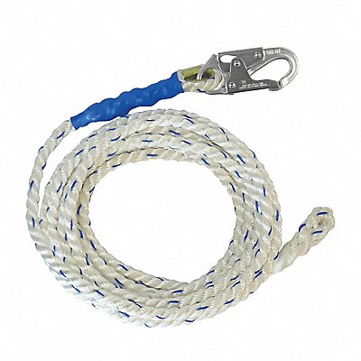 Vertical Lifeline White Steel Hardware